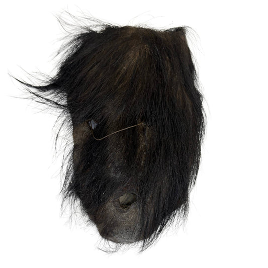 Masque rituel chamanique népalais antique en cuir de yak – Tribu Gurung / Magar
