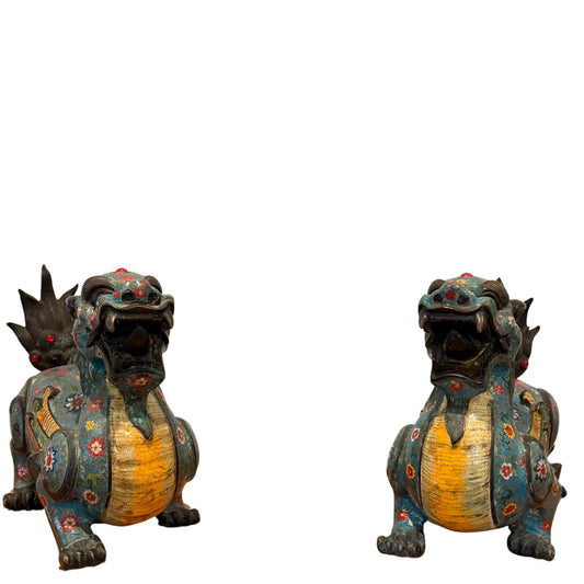 Pair of Monumental Antique Pixiu – Foo Dogs