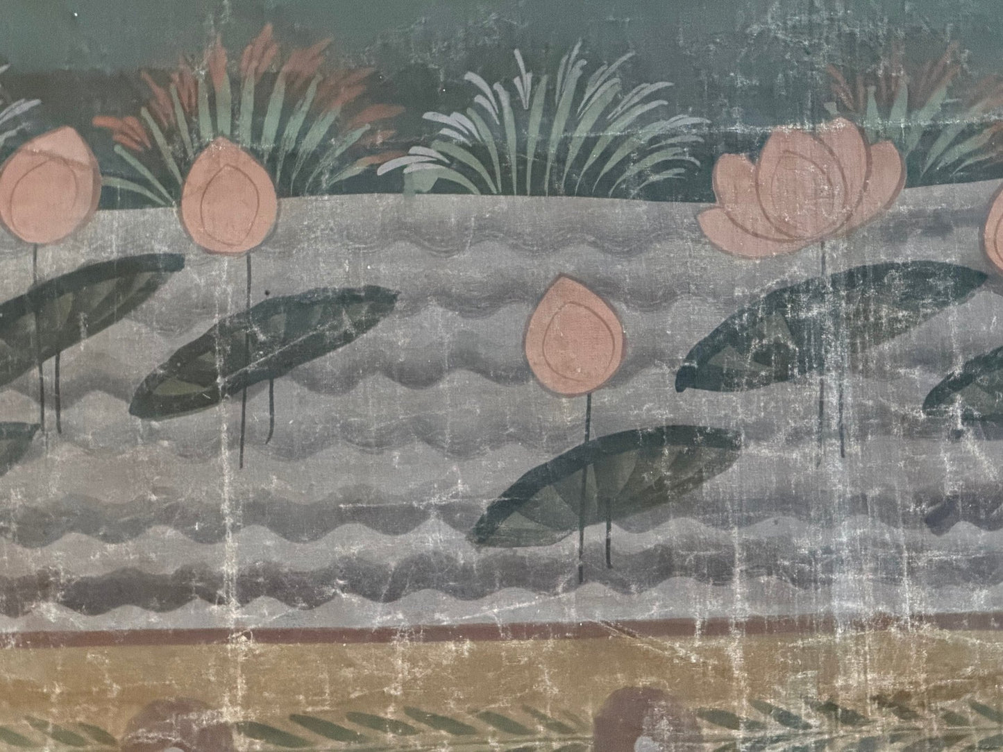 Antique Pichwai painting Krishna & Gopis – India ca. 19th century