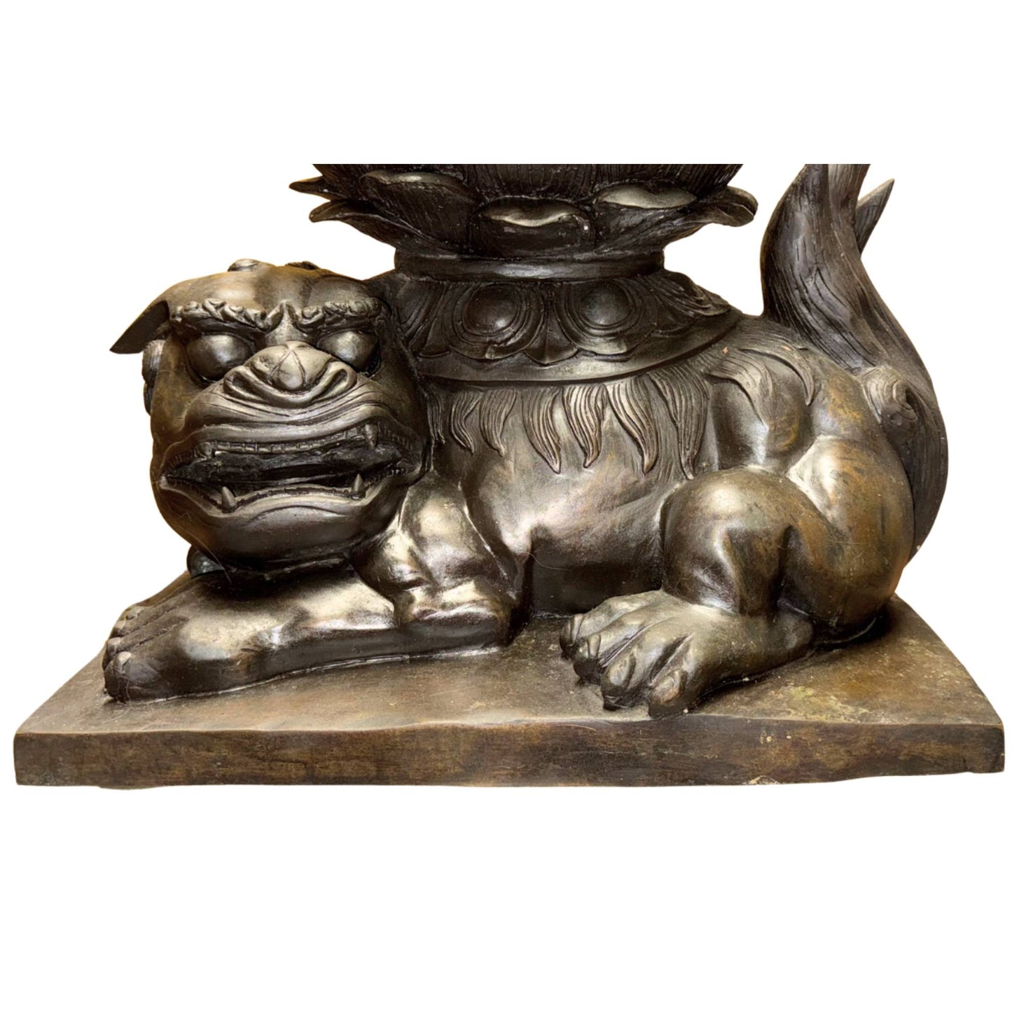 Bronze Wenshu Pusa statue with old Dutch gallery provenance and strong collector's value