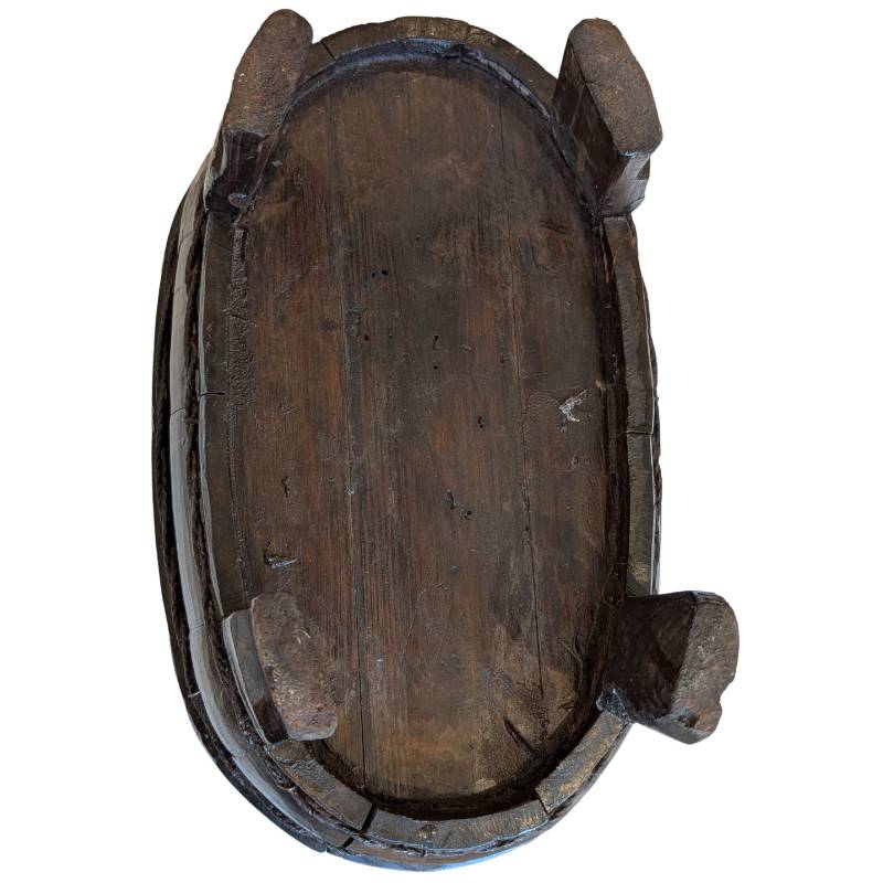 Traditional wooden dough bowl from China