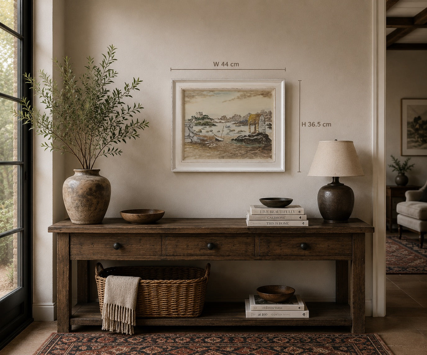 36.5x44 cm Antique Watercolor Ploumanac'h R. Blossier | Exclusive Wall Art | ca. 1920