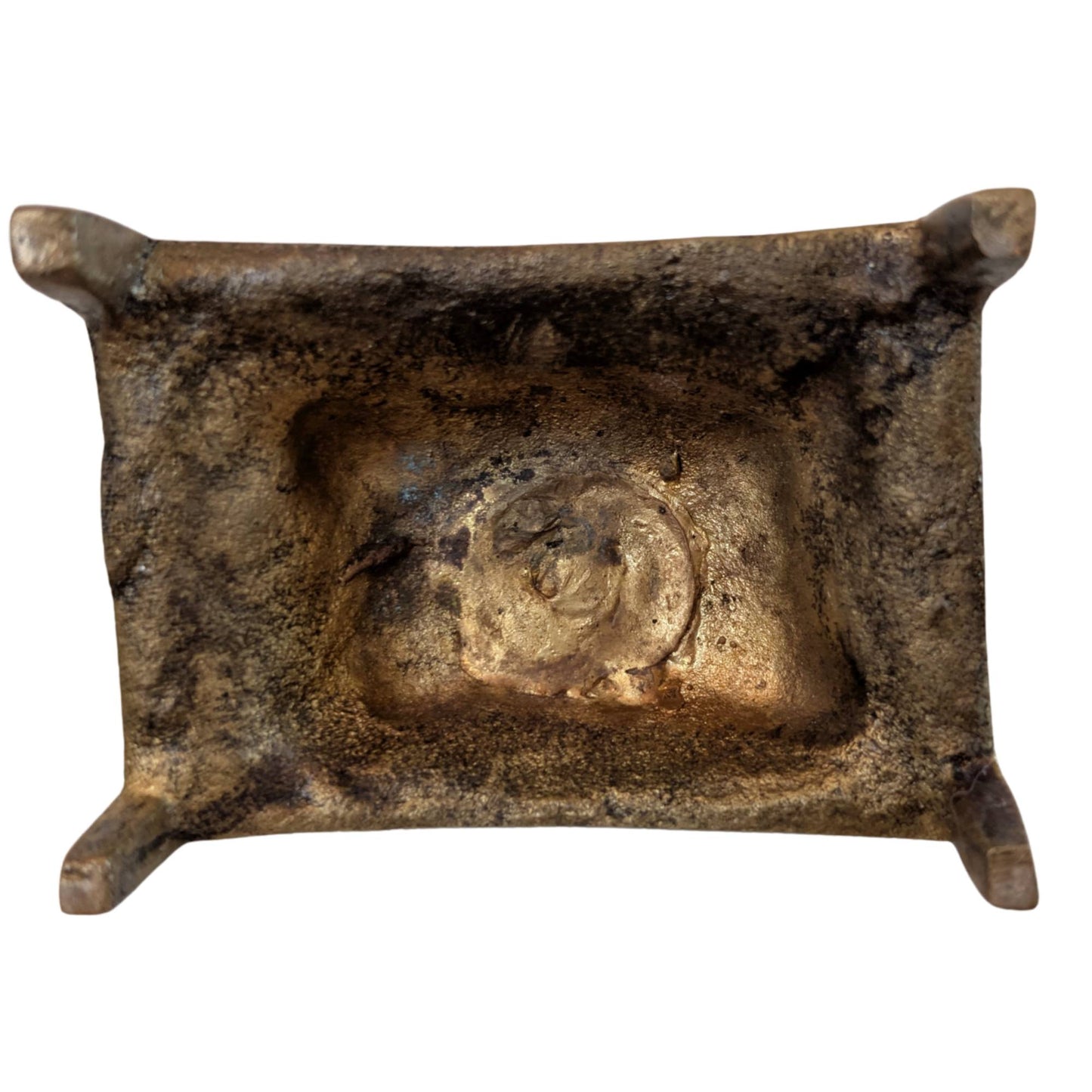Forensic image of the solid underside with natural crystallization and oxidation