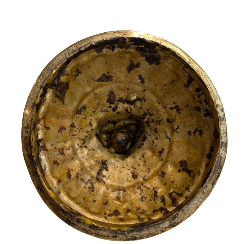 Antique style bronze ritual bowl used as a Buddhist offering object