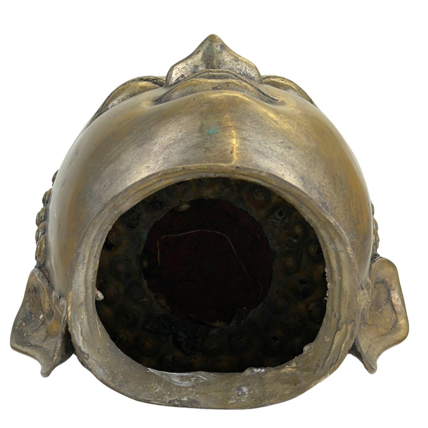 Heavy bronze Buddha head, 31 cm high