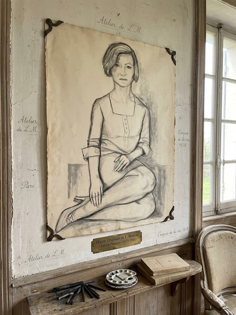 Maurice Stoppani – Wise Young Girl – Original Drawing 1967 – 65x50 cm