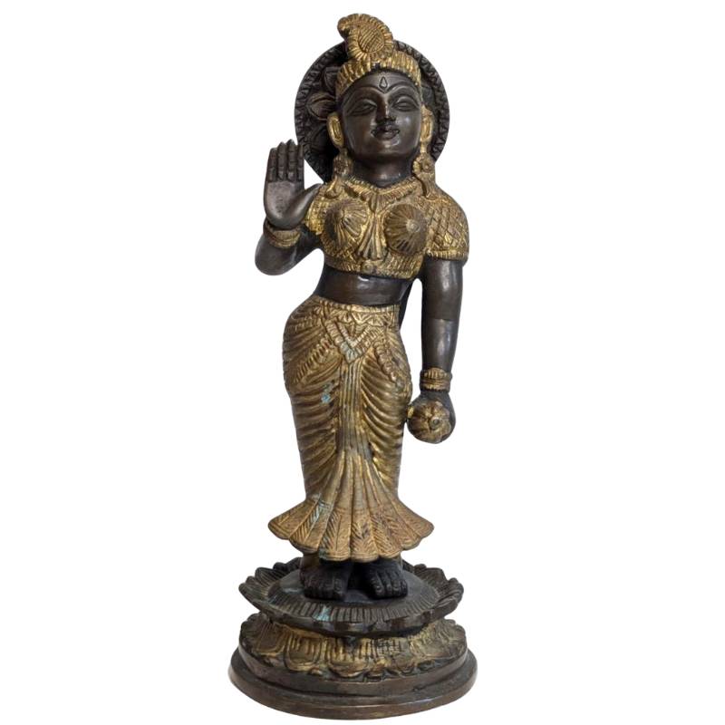 Antique bronze Parvati statue, South India or Sri Lanka, 19th century