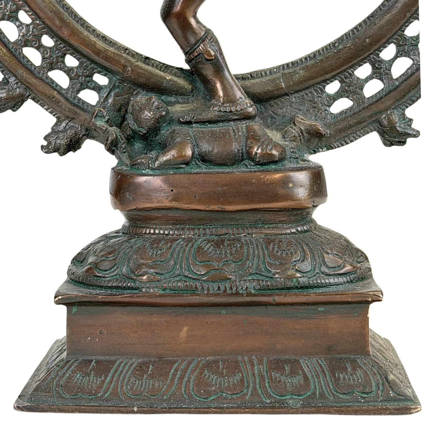 35 cm Antique Bronze Shiva Nataraja Statue | 4 kg Lead-heavy Bronze | India