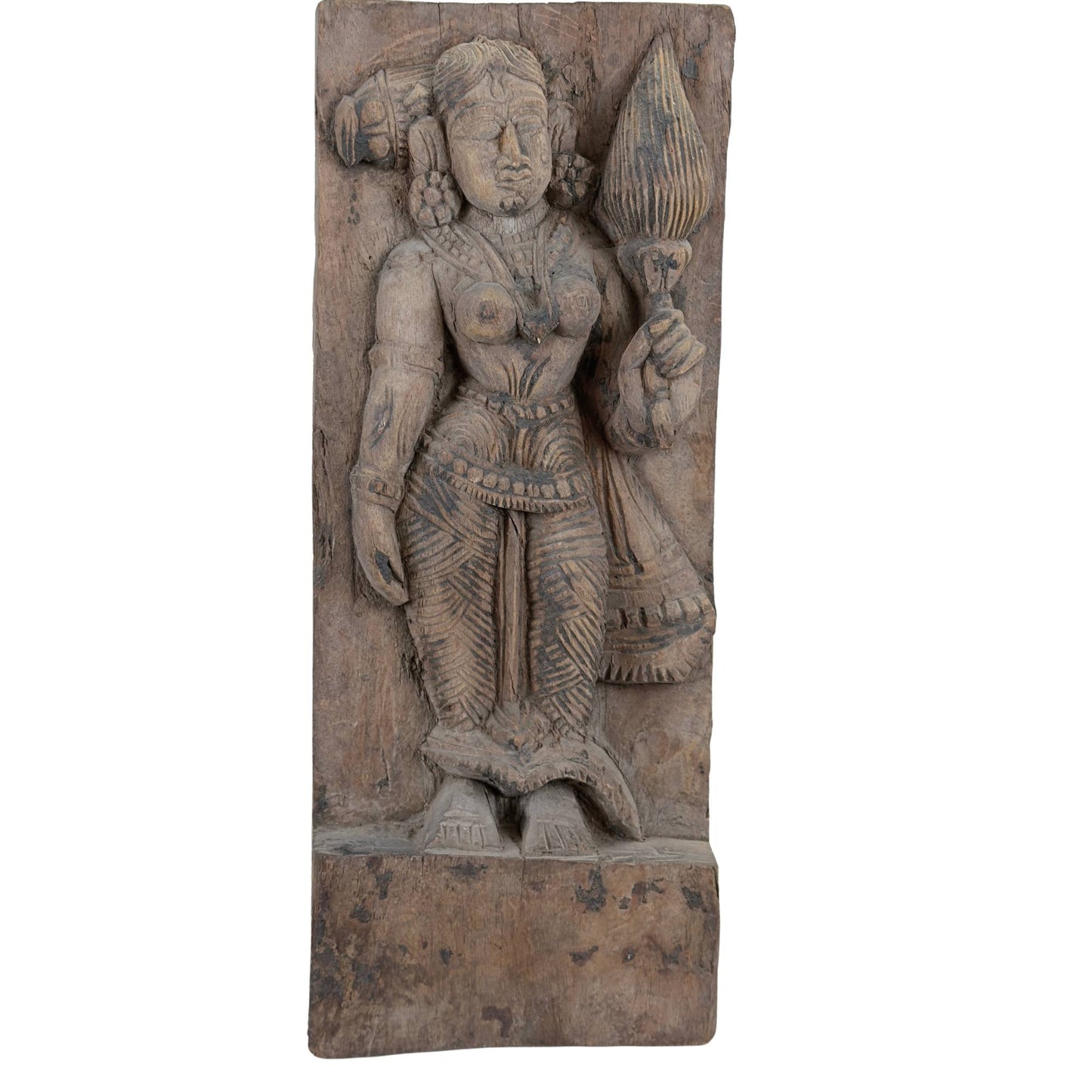 Antique 18th/19th Century Temple Panel – Goddess Lakshmi (Sri Devi)