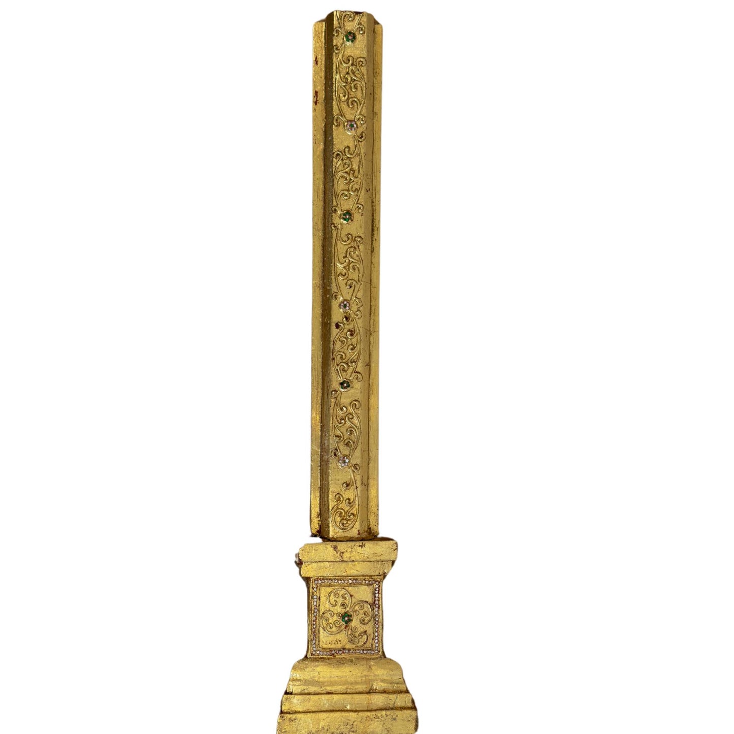 Monumental Burmese Temple Pediment Ensemble (5-piece, approx. 200 cm high) – Mandalay Style (circa 1900)