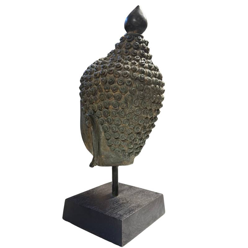 1stbuddha certified heavy bronze Buddha head Sukhothai model
