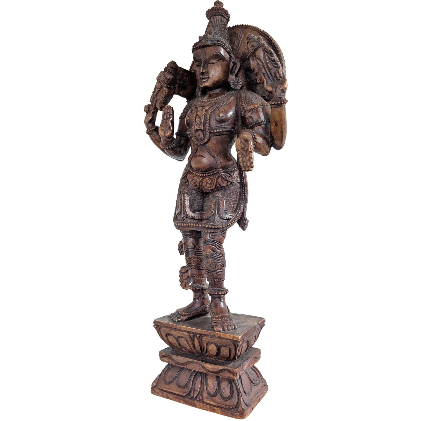 Audited wooden Vishnu statue by 1stBuddha Research Unit.