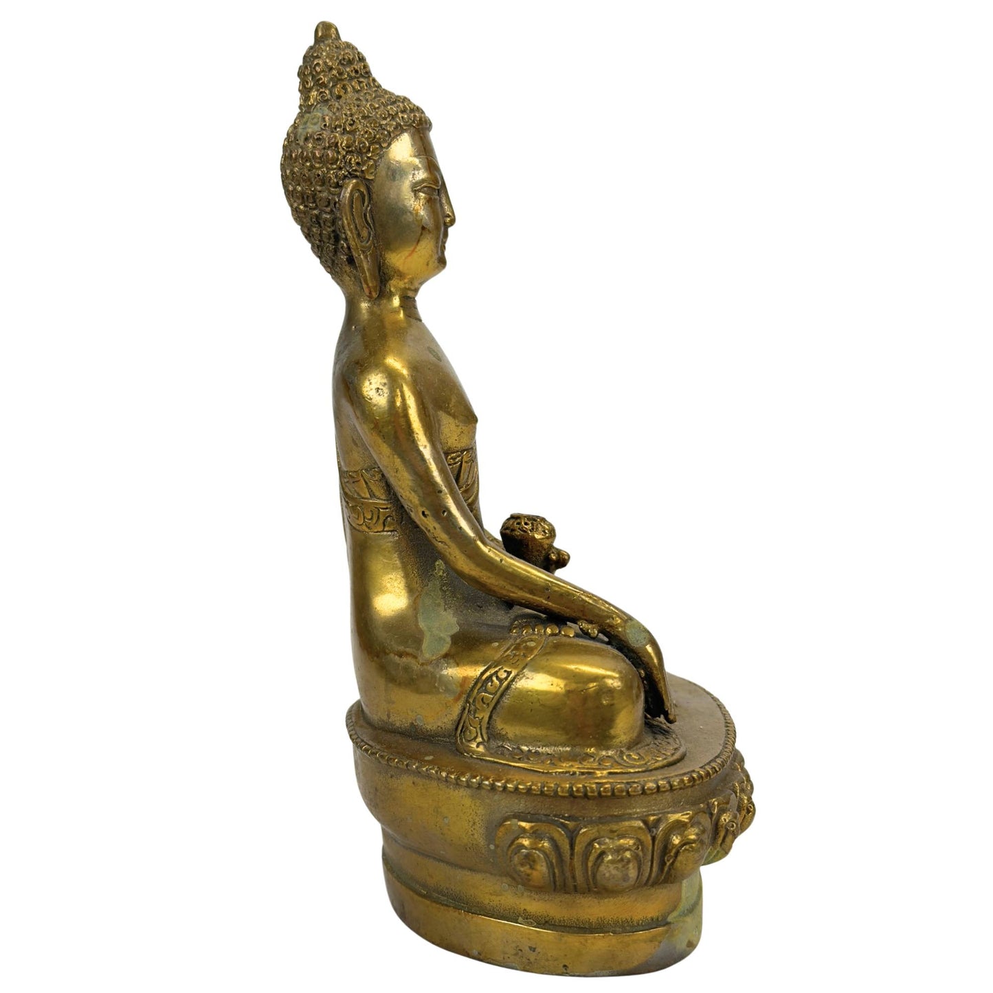 Gilded Bronze Buddha Statue – Bhumisparsha Mudra – Symbol for Grounding, Power and Enlightenment (Copy)