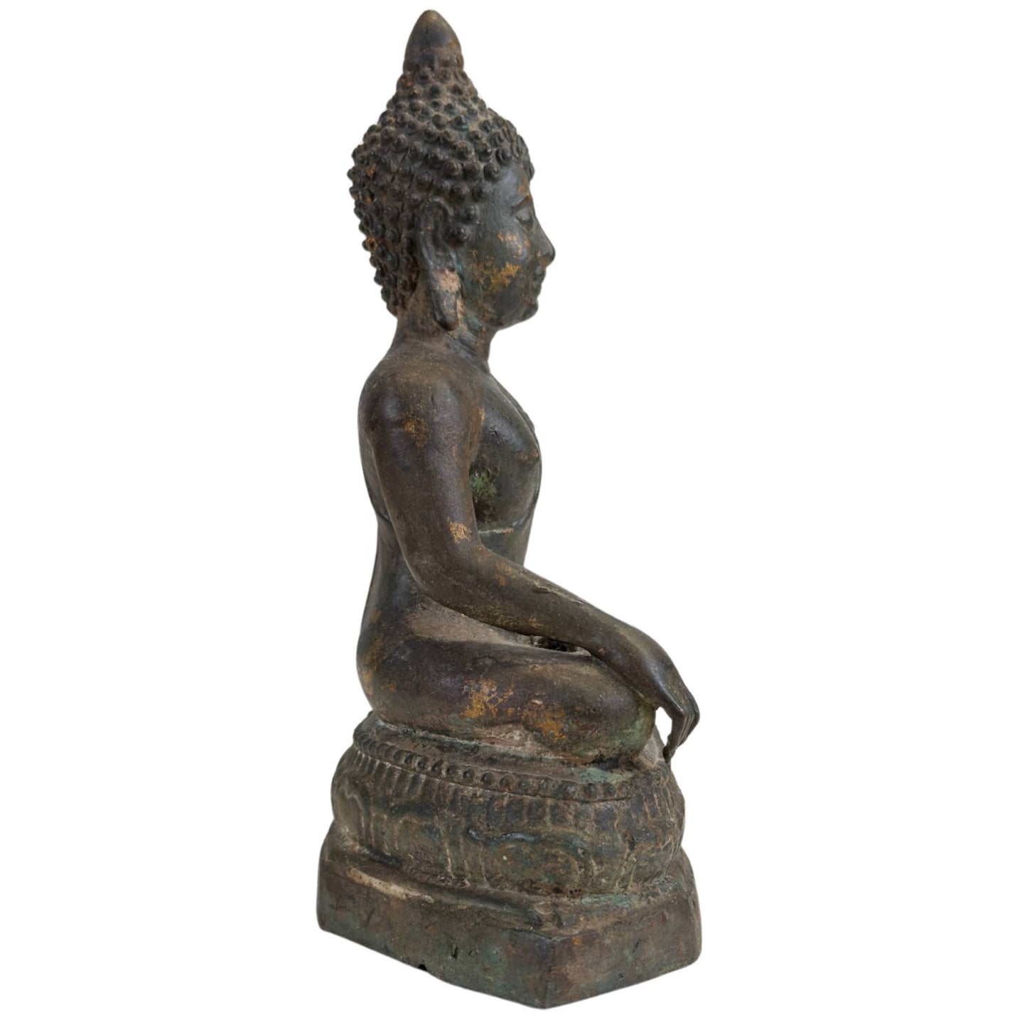 Antique Ayutthaya Buddha Statue in Bhumisparsha Mudra – 17th/18th Century – Museum Quality Bronze
