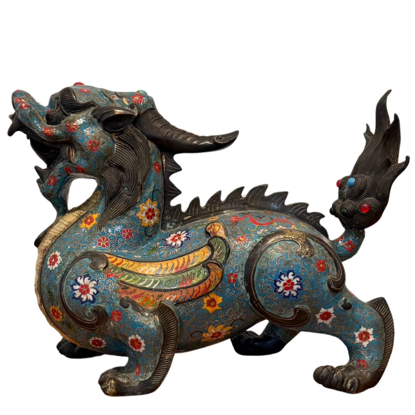 Pair of Monumental Antique Pixiu – foo doggs