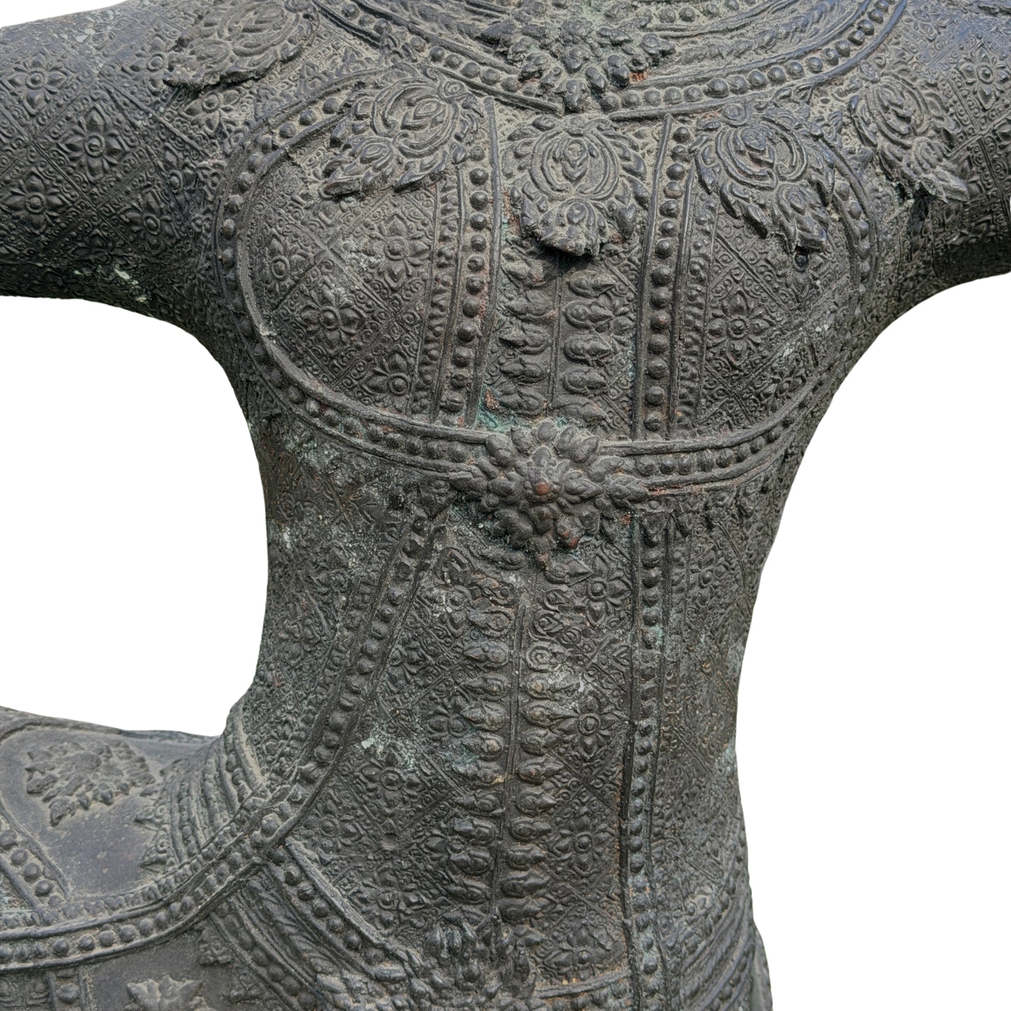 Phra Ram Rama beeld Thailand – detail van houding en kostuum