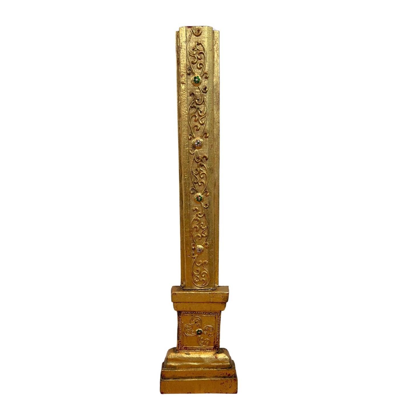 Monumental Burmese Temple Pediment Ensemble (5-piece, approx. 200 cm high) – Mandalay Style (circa 1900)