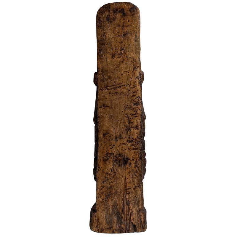 Burmese Nat figure Thagyamin – Wooden temple statue, 19th century