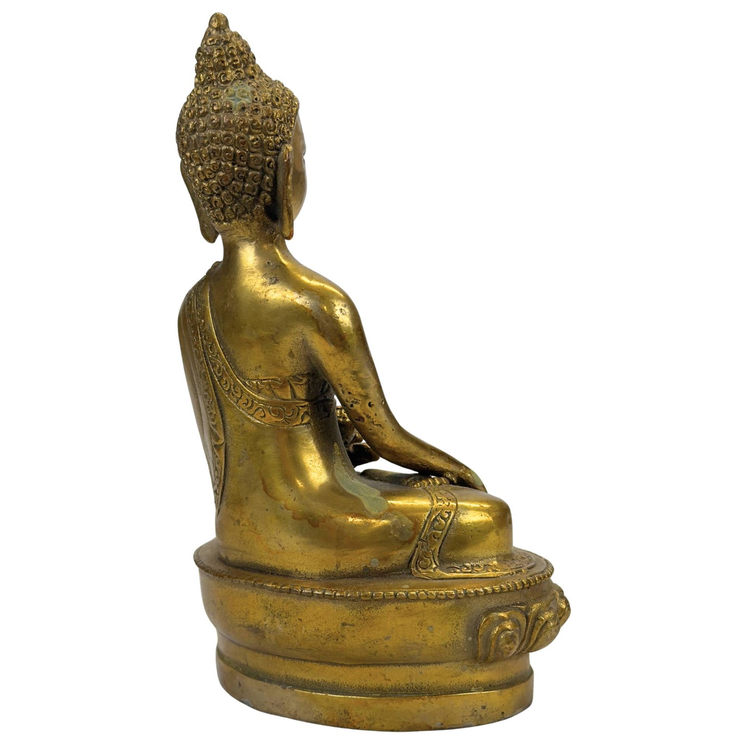 Gilded Bronze Buddha Statue – Bhumisparsha Mudra – Symbol for Grounding, Power and Enlightenment (Copy)