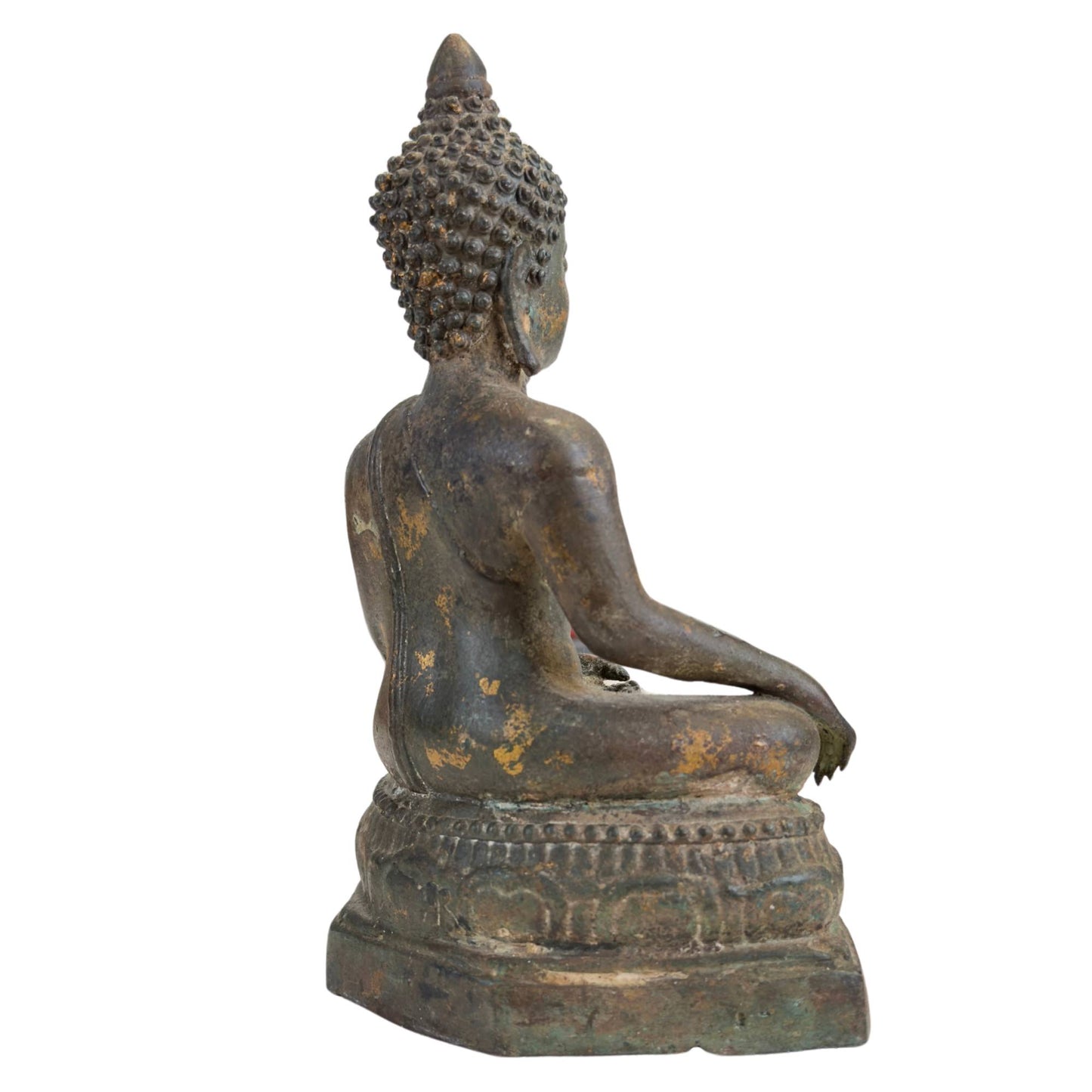 Antique Ayutthaya Buddha Statue in Bhumisparsha Mudra – 17th/18th Century – Museum Quality Bronze
