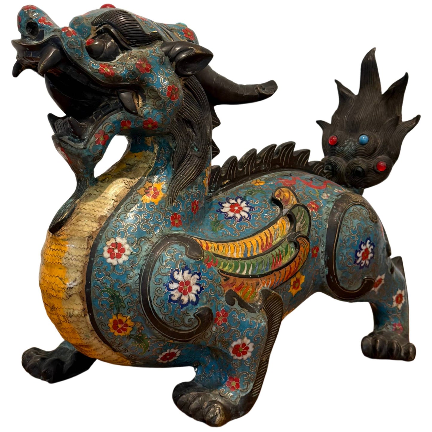 Pair of Monumental Antique Pixiu – foo doggs