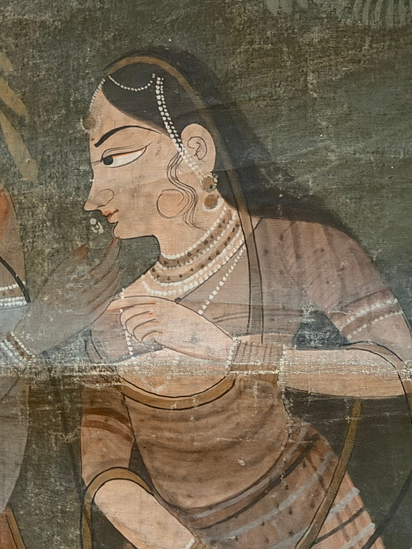 Antique Pichwai painting Krishna & Gopis – India ca. 19th century