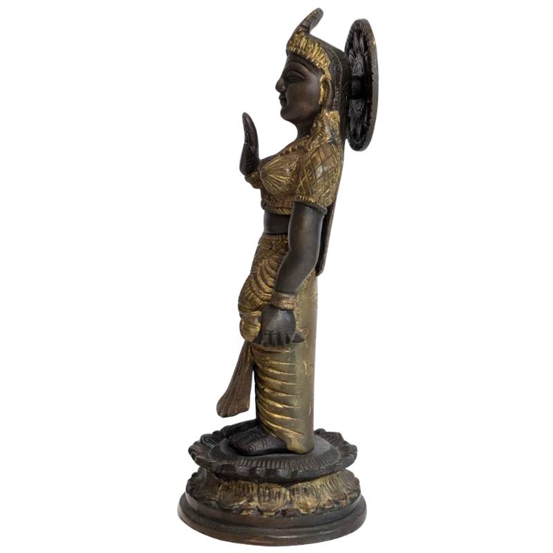 antique bronze Parvati statue Hindu goddess South India 19th century
