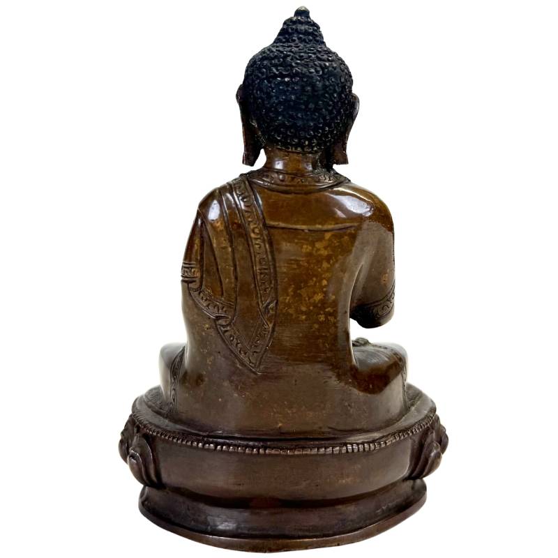 Antique Nepalese Bronze Medicine Buddha (Bhaisajyaguru) - 13cm - 800g