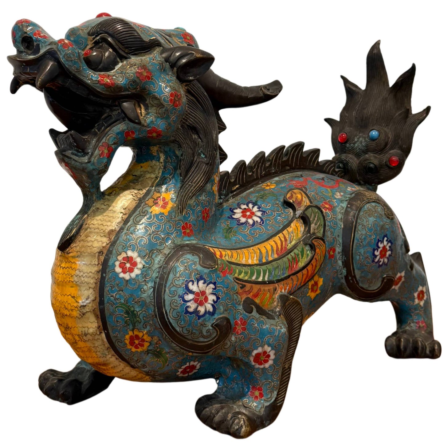 Pair of Monumental Antique Pixiu – foo doggs