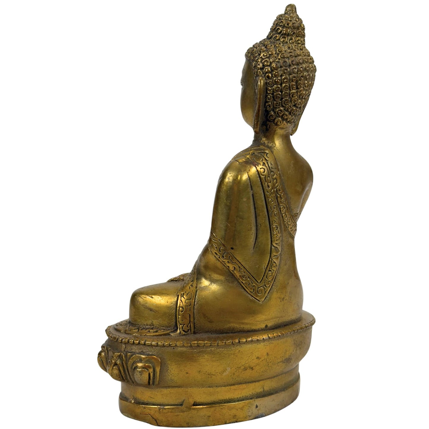 Gilded Bronze Buddha Statue – Bhumisparsha Mudra – Symbol for Grounding, Power and Enlightenment (Copy)