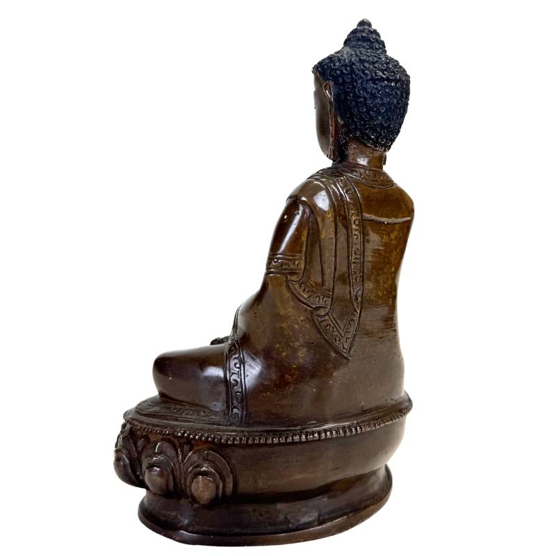 Antique Nepalese Bronze Medicine Buddha (Bhaisajyaguru) - 13cm - 800g