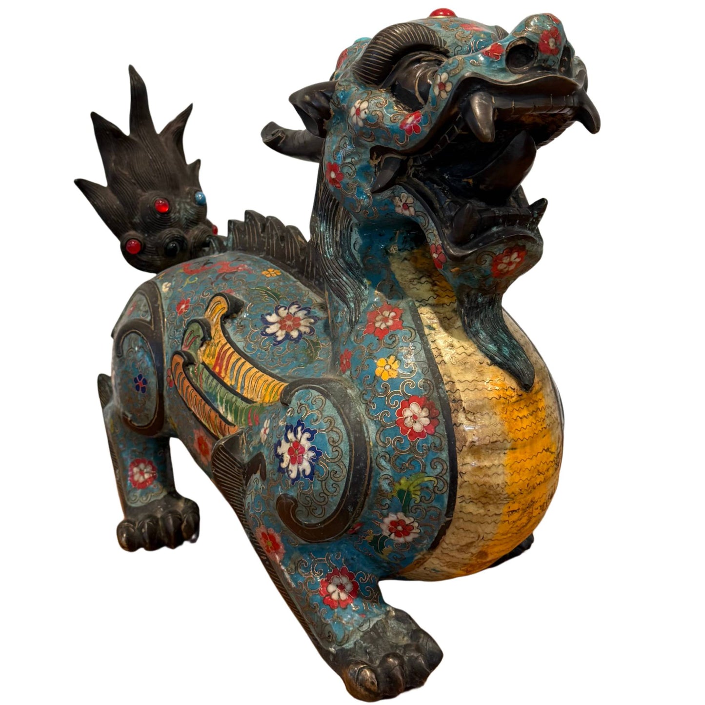 Pair of Monumental Antique Pixiu – foo doggs