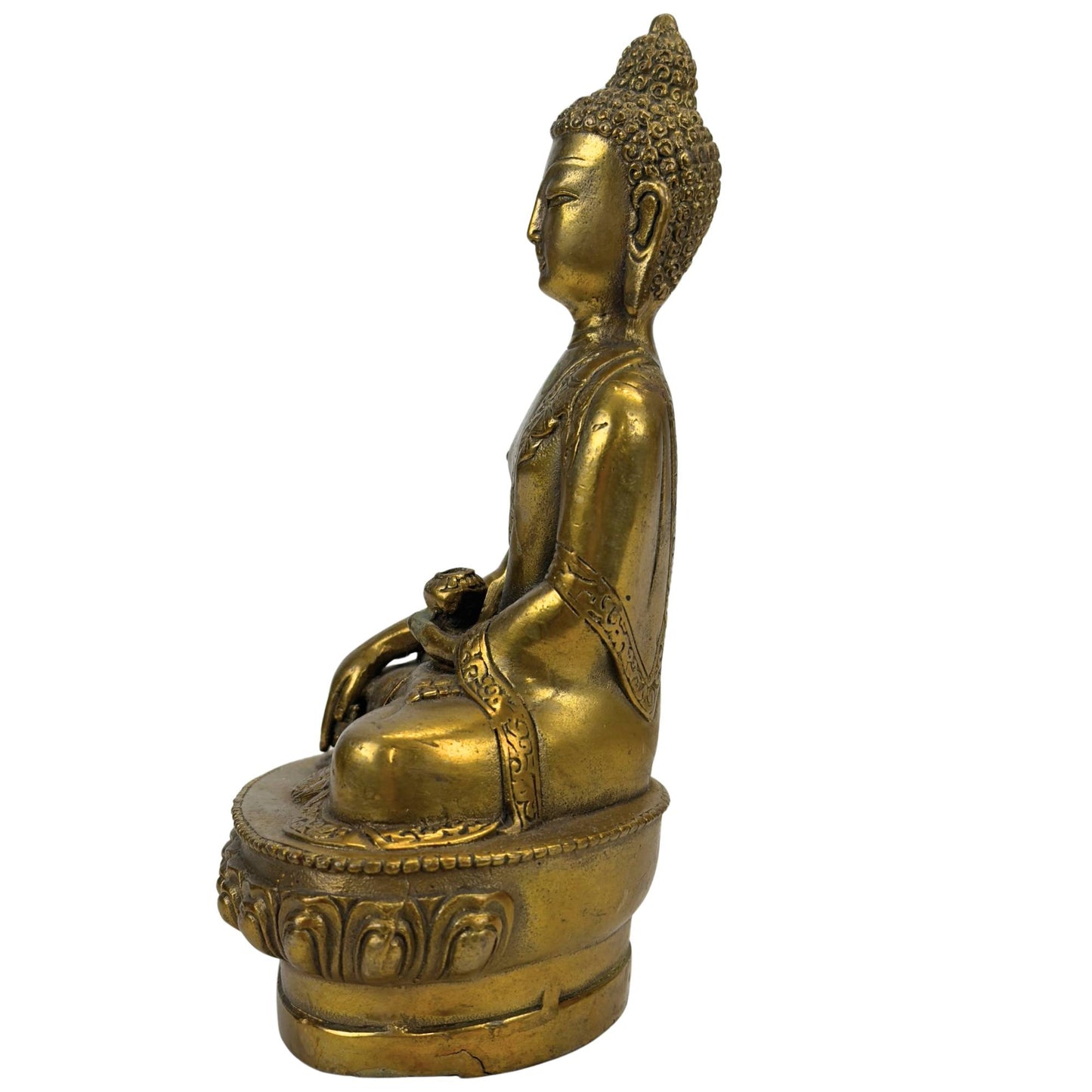 Gilded Bronze Buddha Statue – Bhumisparsha Mudra – Symbol for Grounding, Power and Enlightenment (Copy)