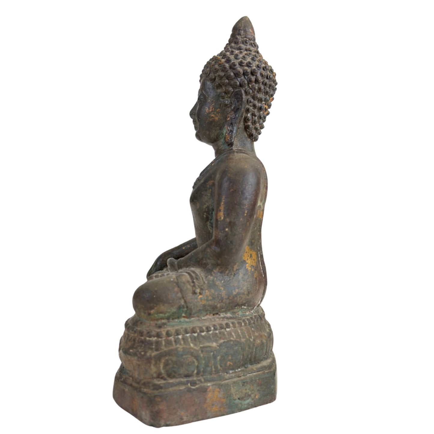 Antique Ayutthaya Buddha Statue in Bhumisparsha Mudra – 17th/18th Century – Museum Quality Bronze