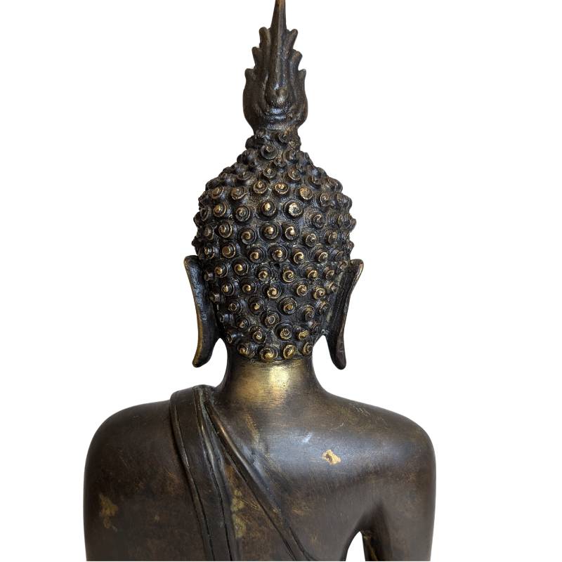 Large Vintage Bronze Thai Buddha Statue - 45cm Sukhothai Style