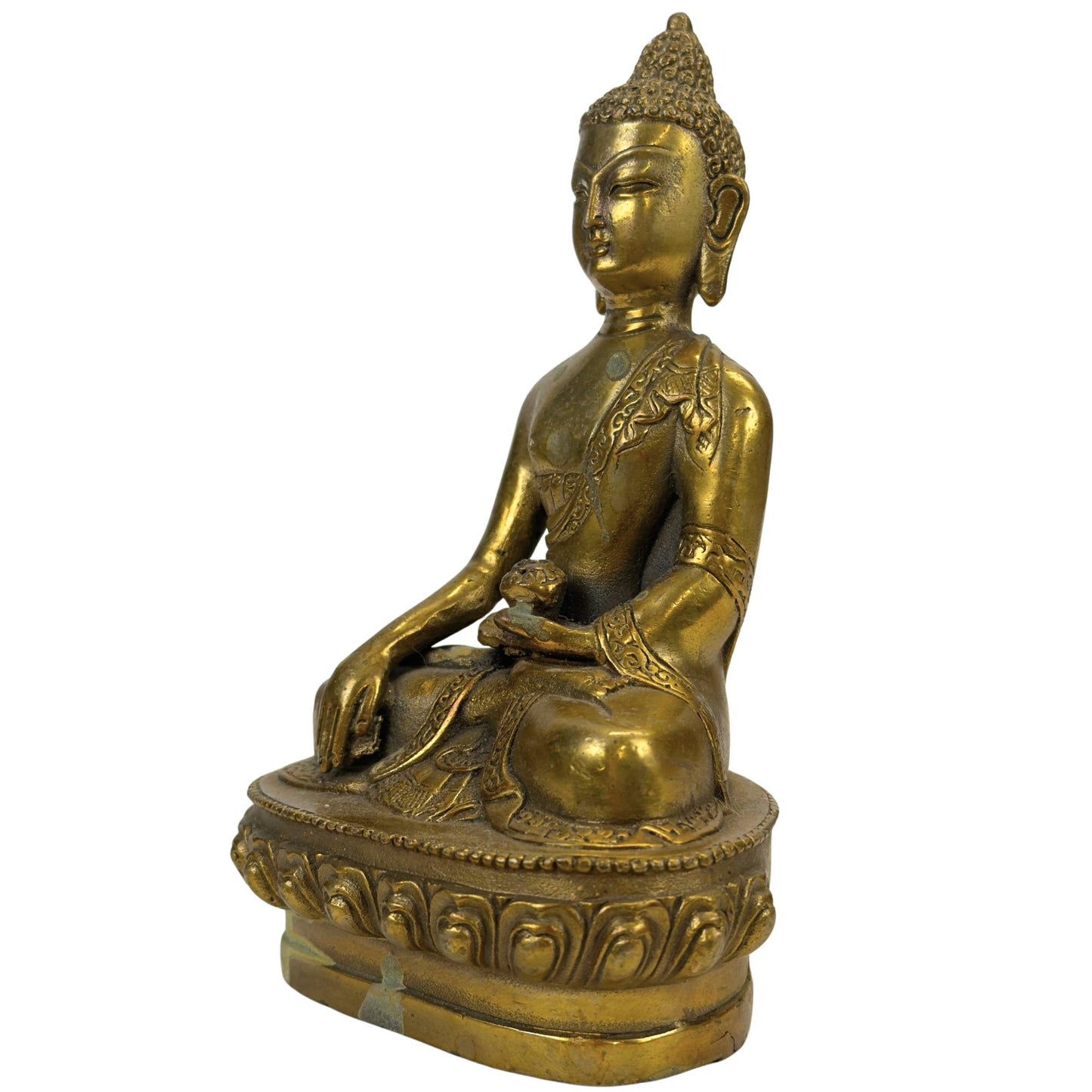 Gilded Bronze Buddha Statue – Bhumisparsha Mudra – Symbol for Grounding, Power and Enlightenment (Copy)