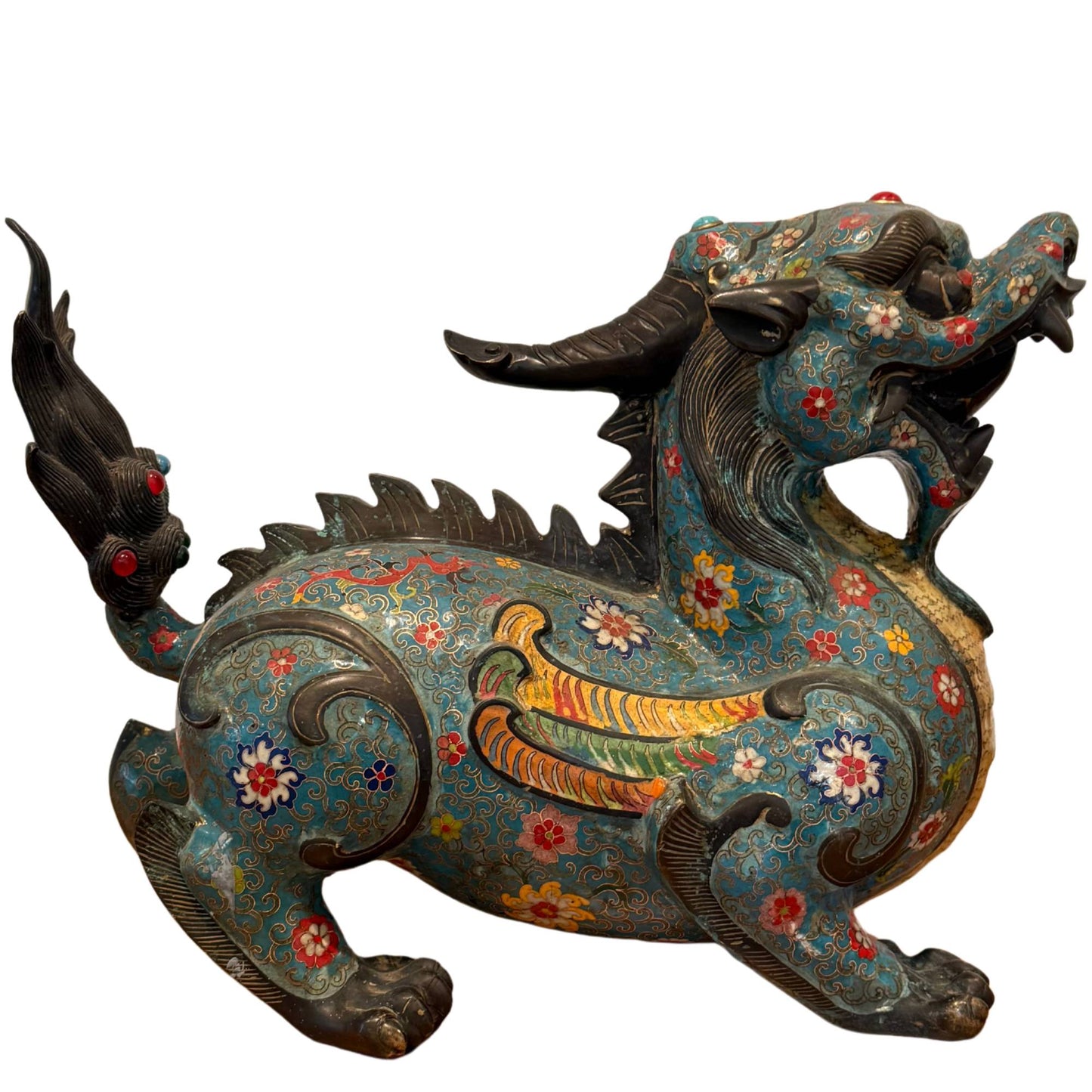 Pair of Monumental Antique Pixiu – foo doggs