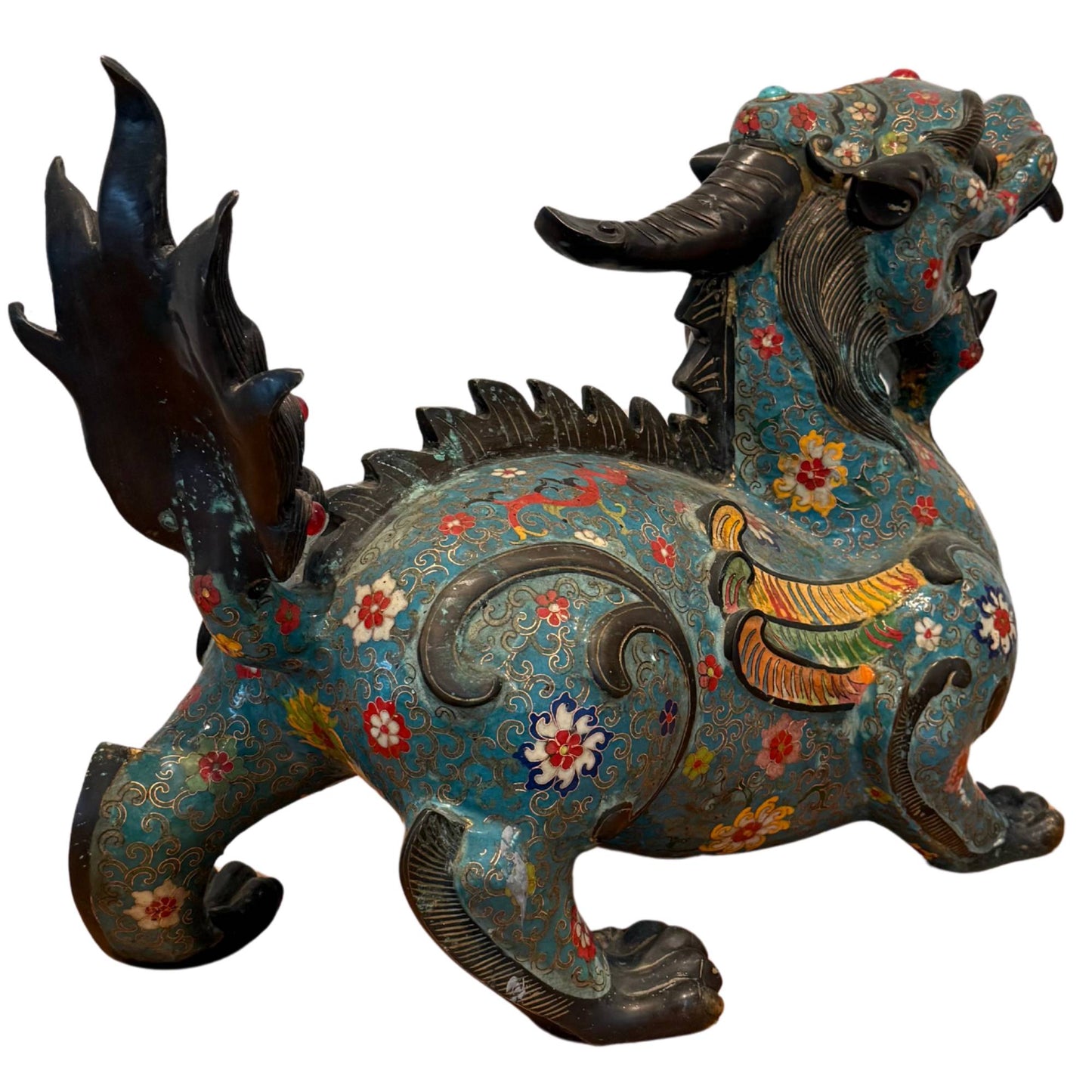 Pair of Monumental Antique Pixiu – foo doggs