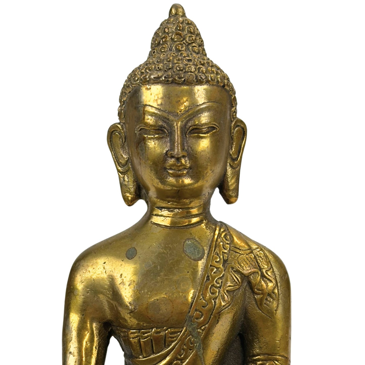 Gilded Bronze Buddha Statue – Bhumisparsha Mudra – Symbol for Grounding, Power and Enlightenment (Copy)