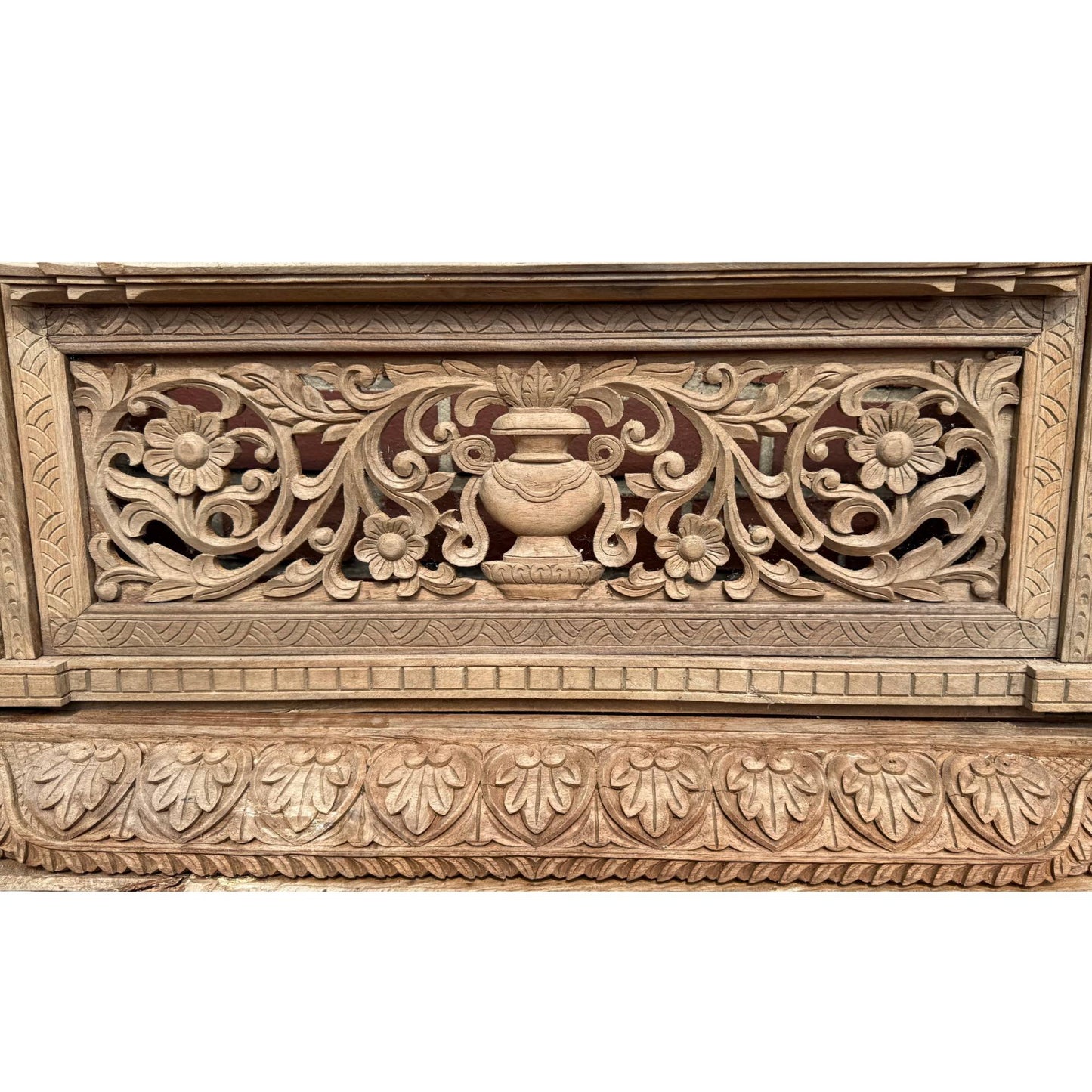 Architectural masterpiece 1st Buddha Nepalese teak wood frame 365cm