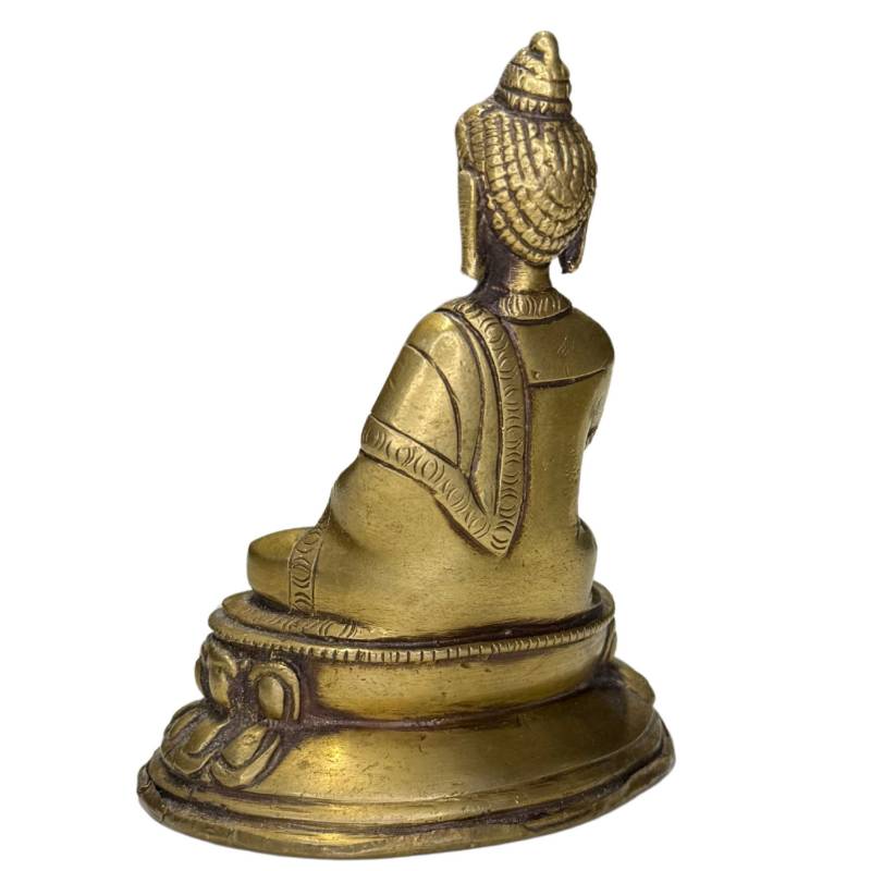 Detail of the lotus base on a Nepalese Buddha statue.