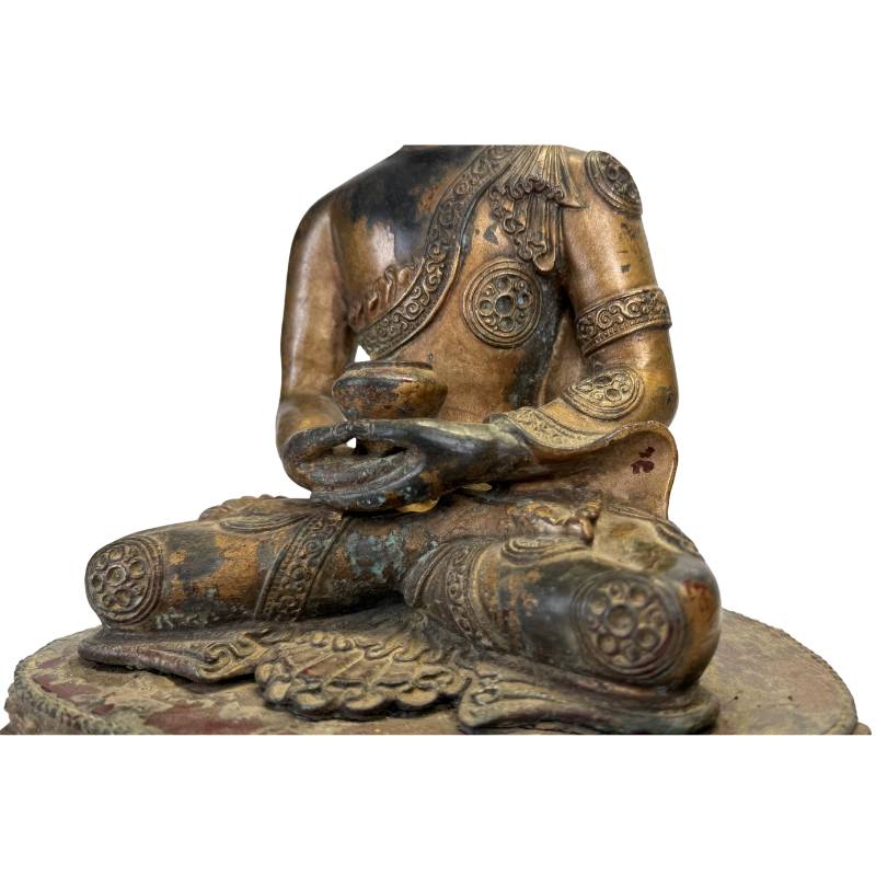 Oriental bronze work Medicine Buddha Bhaisajyaguru