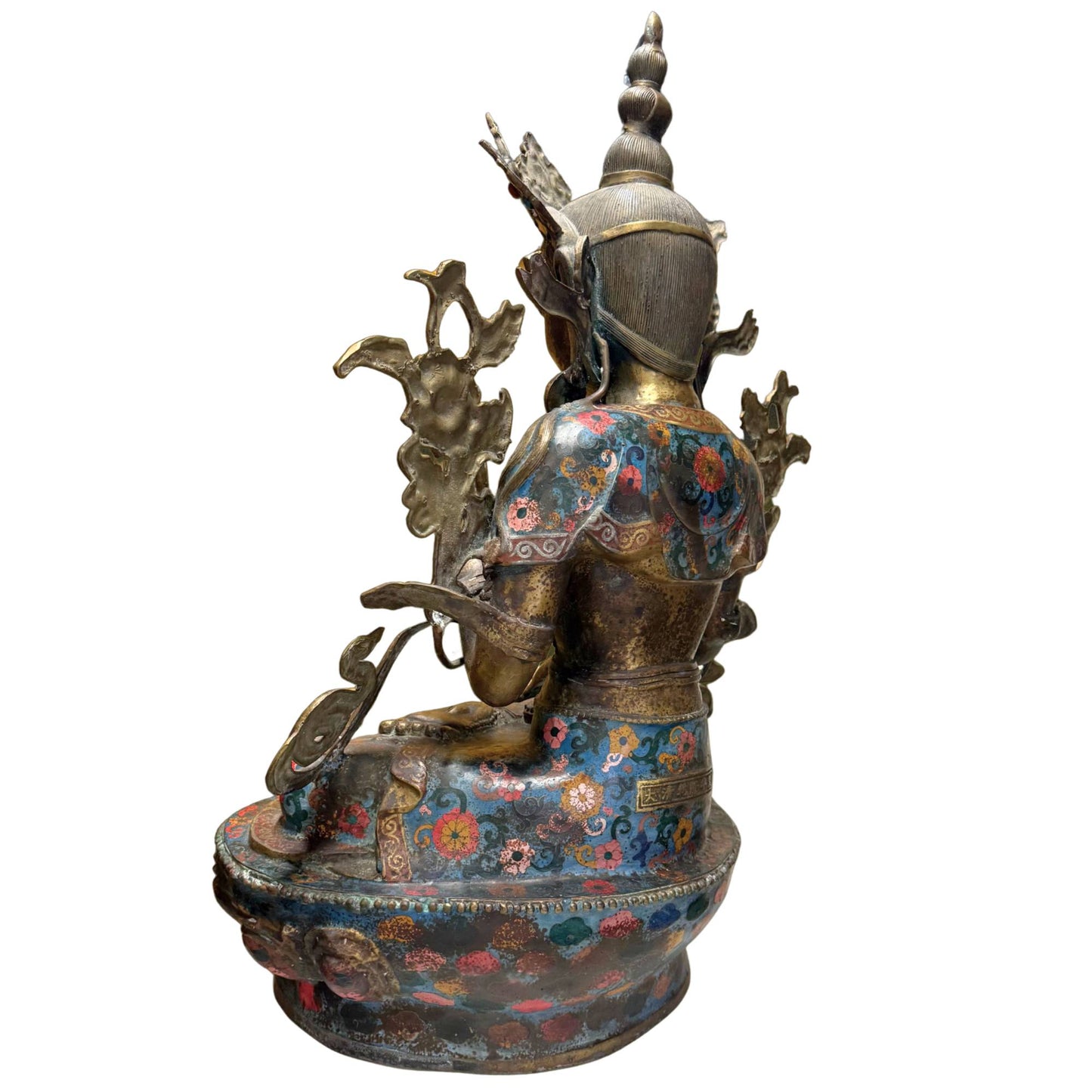 Sitatara face seven eyes wisdom gilded bronze cloisonné enamel late Qing