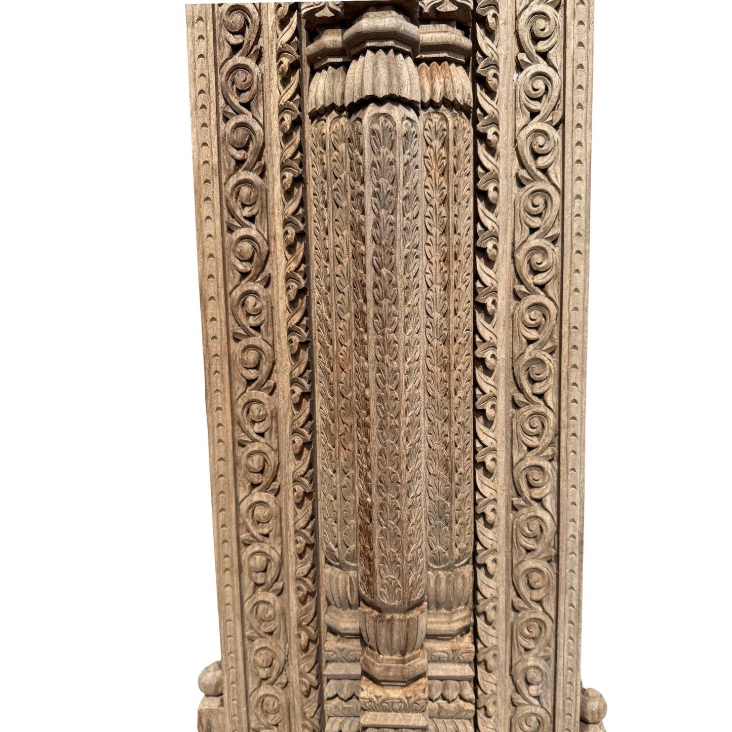 Traditional Newari restoration teak window frame Kathmandu