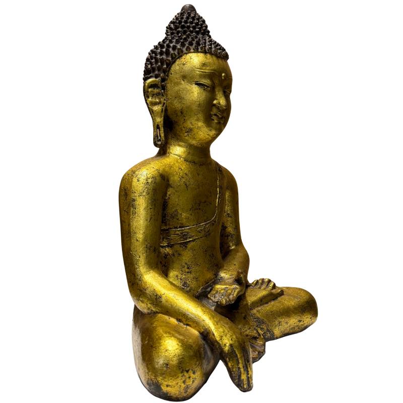Gilded iron Buddha sculpture China historical heritage