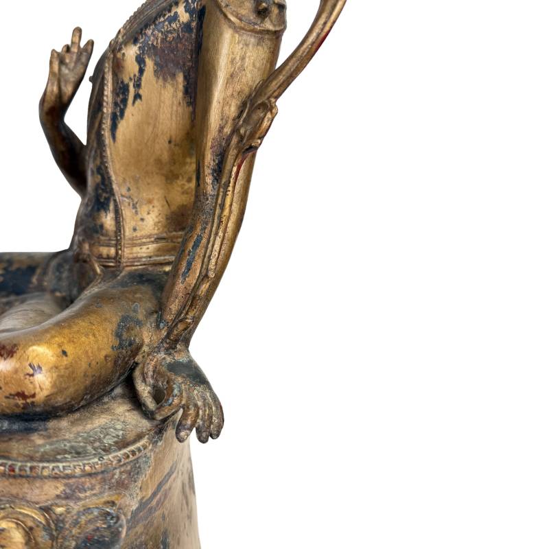 Solid bronze Tara statue, gilded, 5.5kg