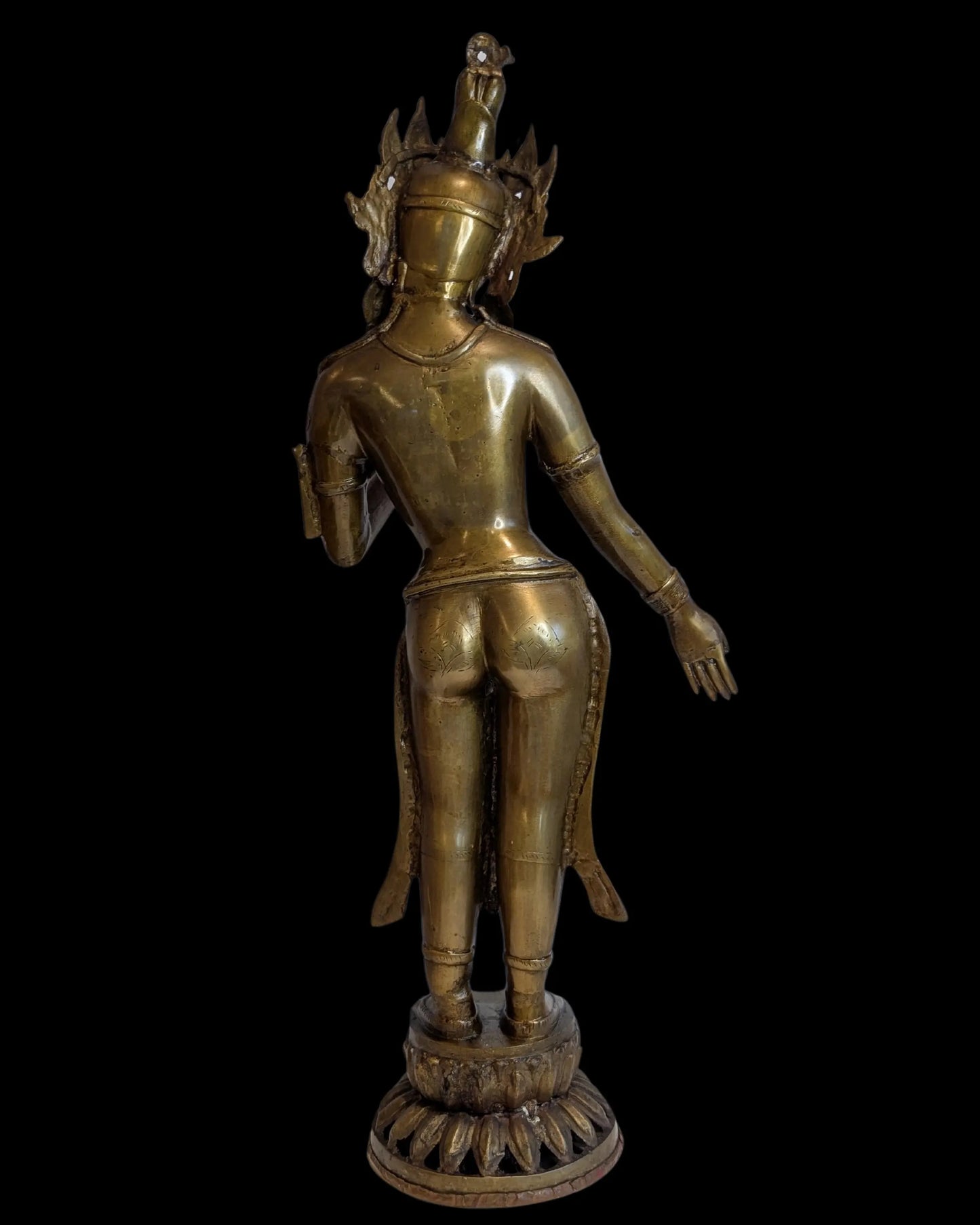 back of Tara statue bronze 78 cm full statue