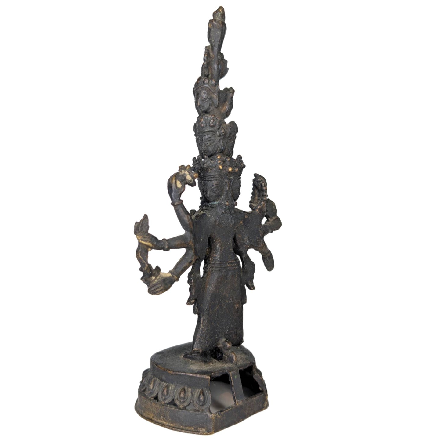 Back of the bronze statues with traces of centuries of devotional veneration.