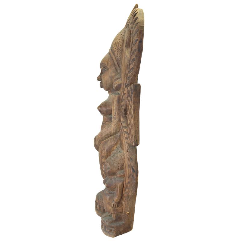 African wall decoration wooden statue in tribal style