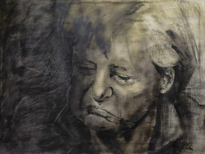 Oliver Plehn – « Angela Merkel » (2014) – Portrait original sur toile (60x80 cm)